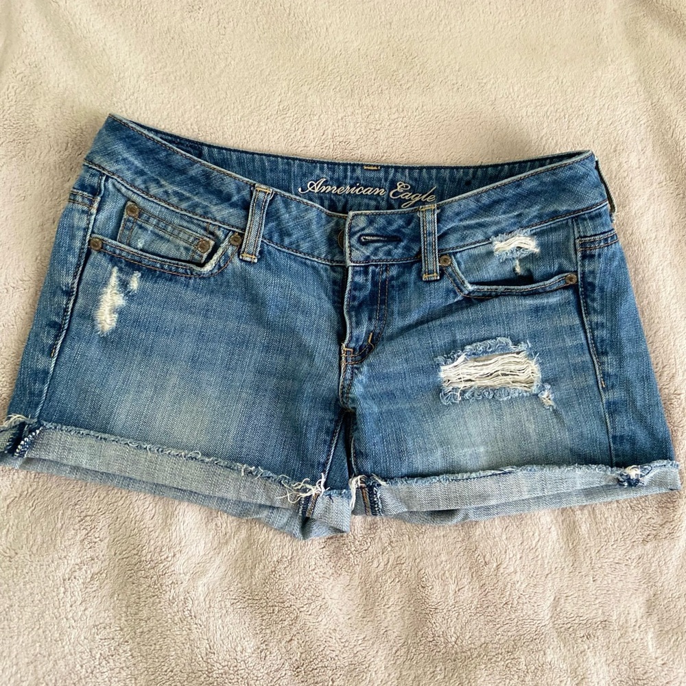 American Eagle Distressed Denim Shorts